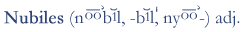 nubiles definition